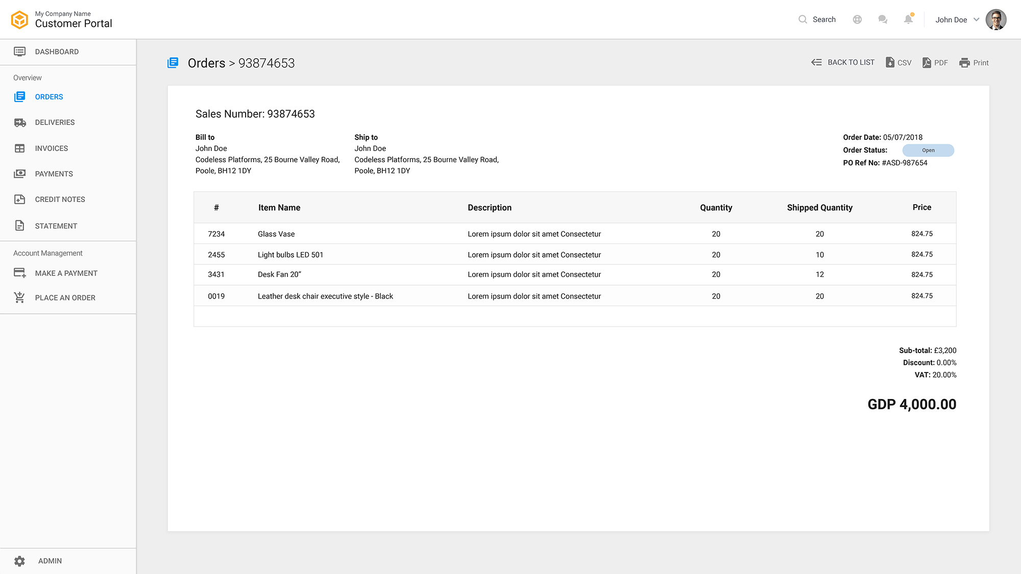 Custom Web Portal Software Templates - Applications Platform
