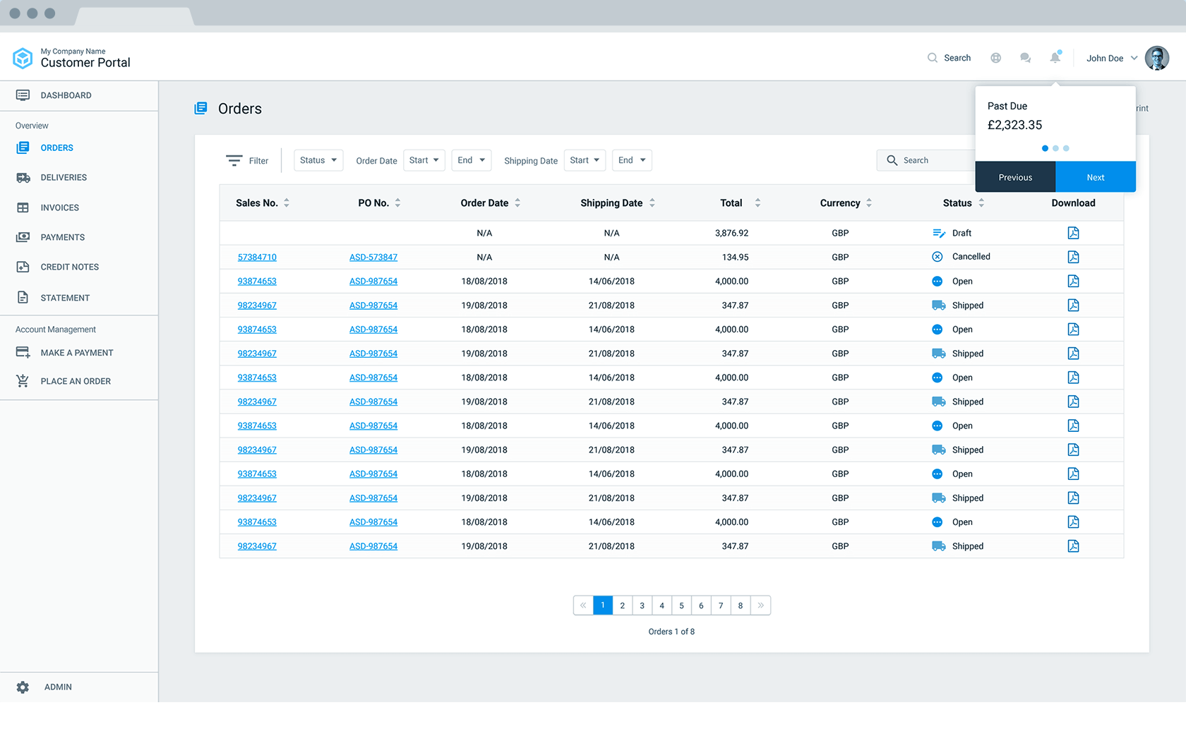 Sample collection portal platform