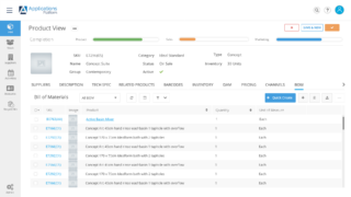 product information management application screenshot- PIM template