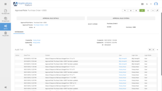 Workflow automation software showing an approval request notification
