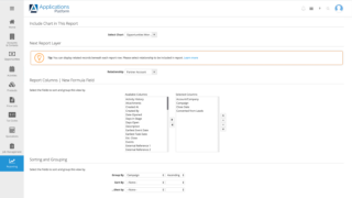 Online quoting software dashboard