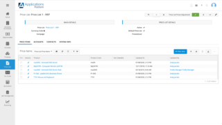 Quote management software interface for creating and tracking business quotes