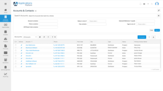 Quotation management software showing sales opportunities and quote status